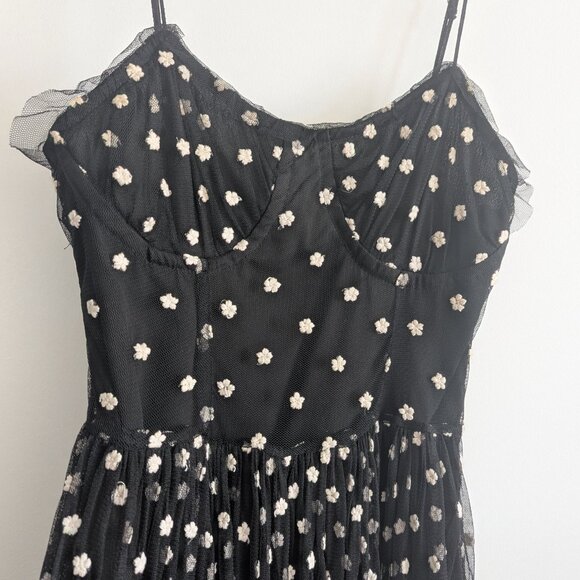 Zara floral mesh corset-style maxi dress - Picture 2 of 6